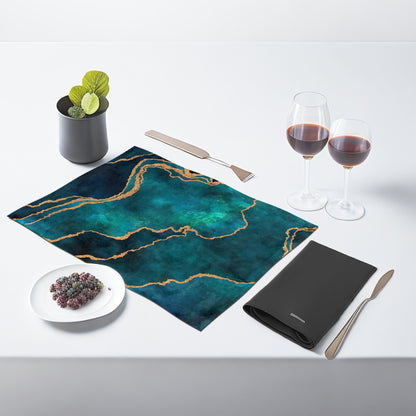 Sea Green Abstract Table Mats