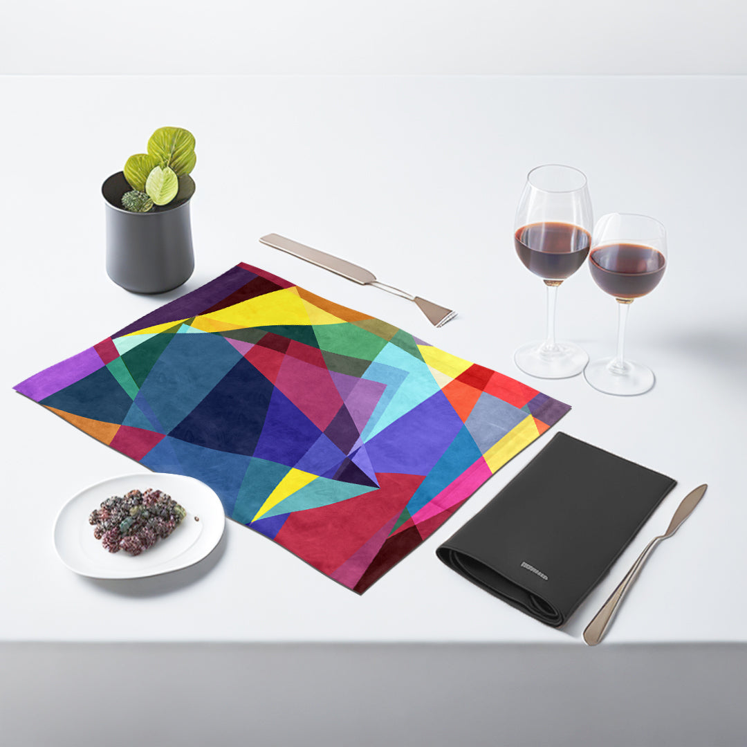 Colorful Geo Abstract Table Mats