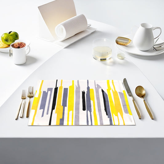 Yellow Grey Black Table Mats