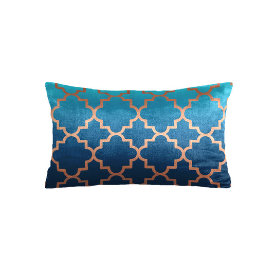 SuperSoft Teal Quatrefoil Rectangle