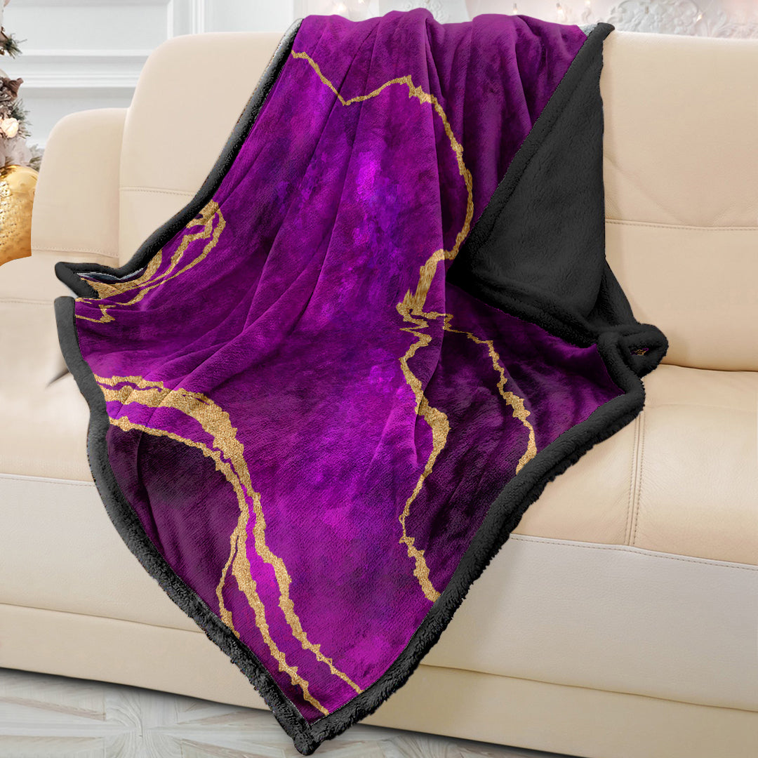 Soft Purple Abstract Sofa Blanket Throw