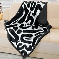 Thumbnail for Soft Modern Black & White Sofa Blanket Throw
