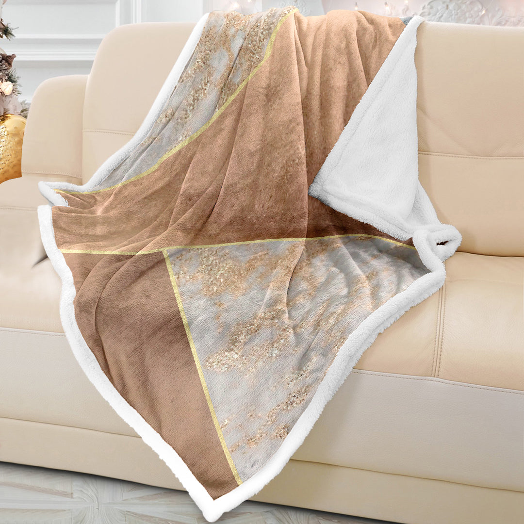 Soft Copper Luxe Sofa Blanket Throw