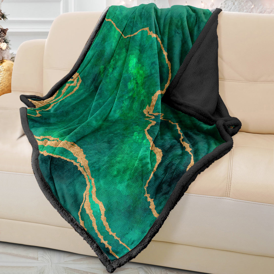 Soft Green Abstract Sofa Blanket Throw