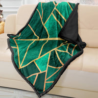 Thumbnail for Soft Green Geometric Sofa Blanket Throw