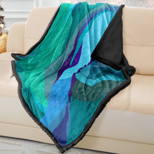 Soft Teal Mist Sofa Blanket Throw