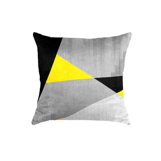 SuperSoft Grey Black Small Triangle Throw Cushion