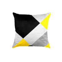 Thumbnail for SuperSoft Grey Black Geometric Throw Cushion