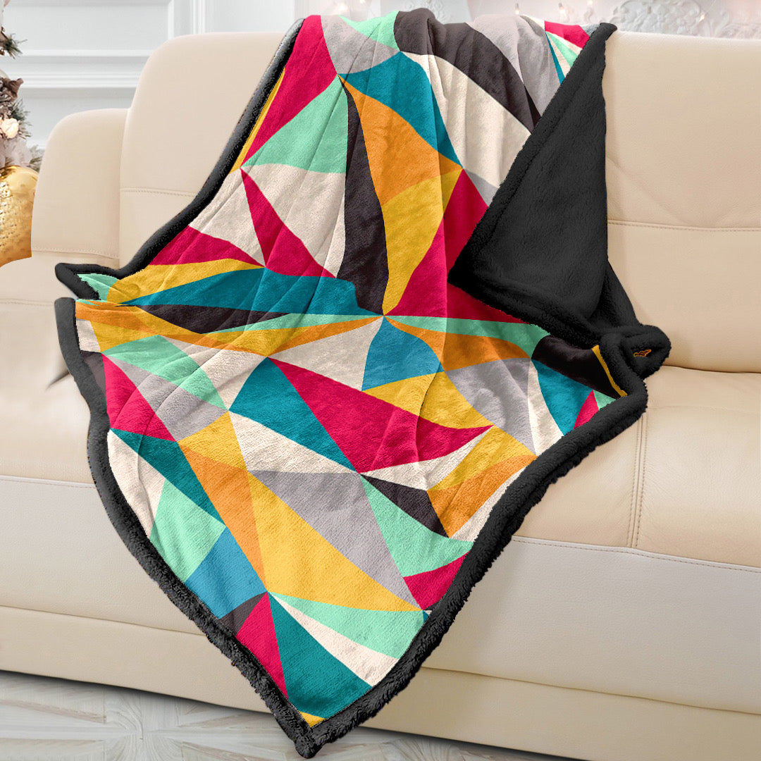 Soft Colorful Geometric Sofa Blanket Throw