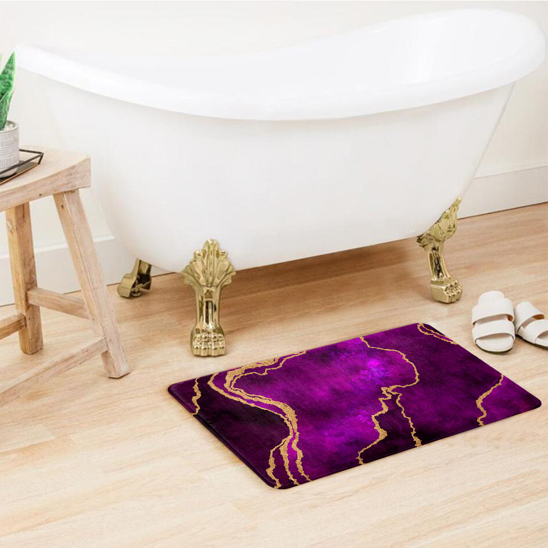 SuperSoft Purple Abstract Door Mat