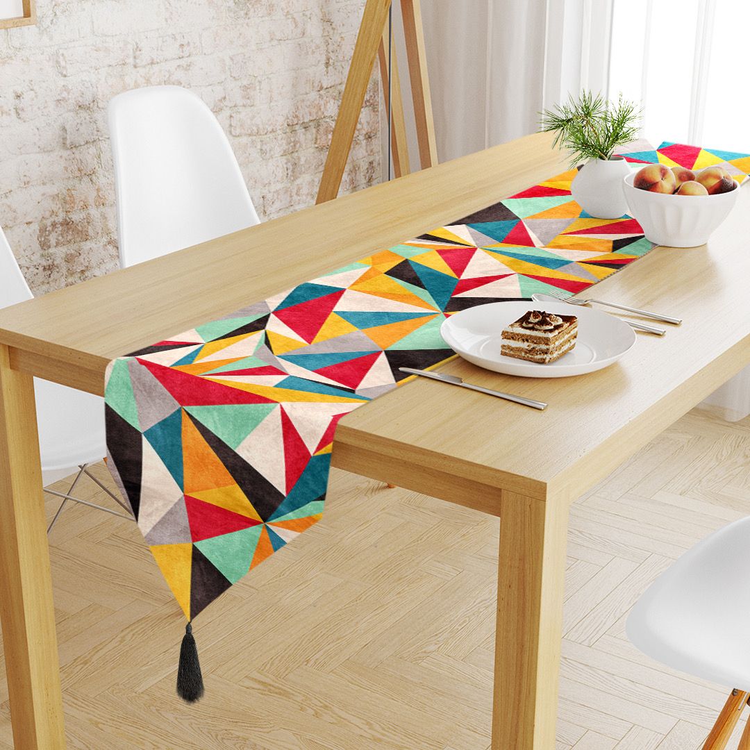 Colorful Geometric Table Runner