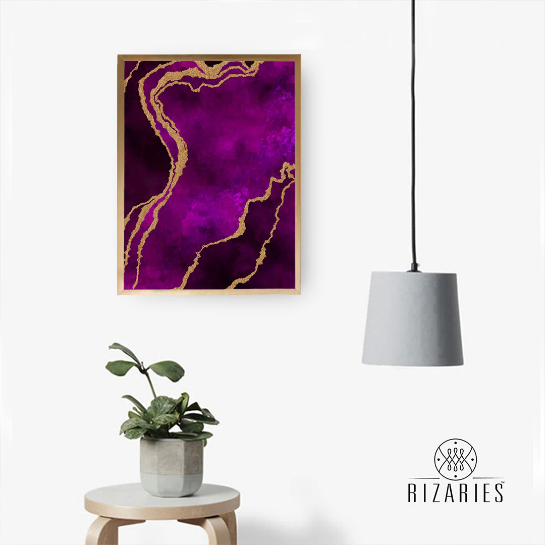 Purple Abstract Wall Painting