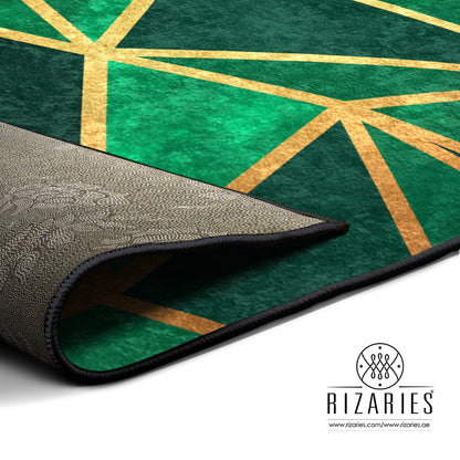 Green Geo Metallic Centerpiece (Rug)