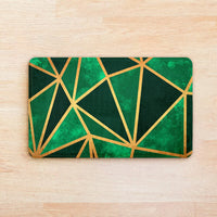 Thumbnail for SuperSoft Green Geo Metallic Door Mat