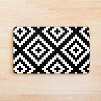 Thumbnail for SuperSoft Black White Geometric Door Mat