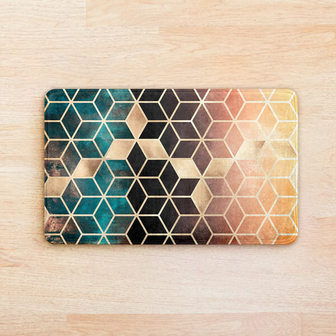 SuperSoft Ombre Copper Cube Door Mat