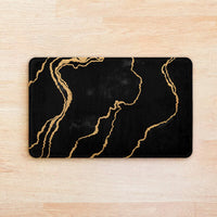 Thumbnail for SuperSoft Black Gold Abstract Door Mat