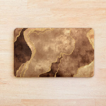 SuperSoft Copper Gold Abstract Door Mat