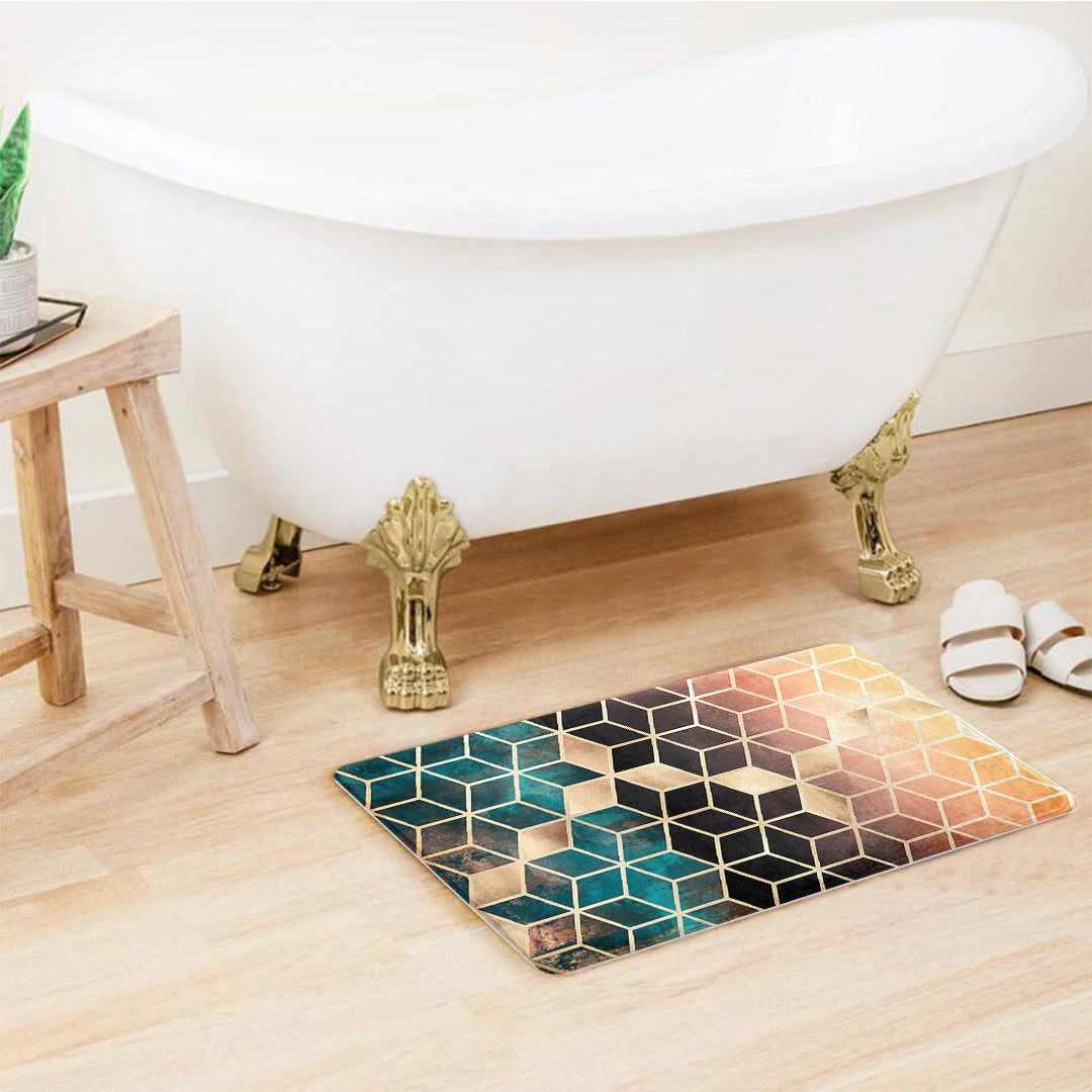 SuperSoft Ombre Copper Cube Door Mat