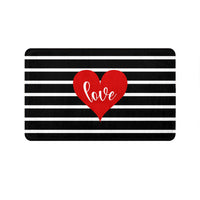 Thumbnail for SuperSoft Black White Love Door Mat