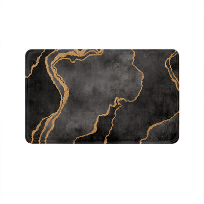 SuperSoft Grey Gold Abstract Door Mat