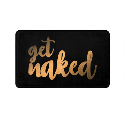 SuperSoft Get Naked with Gold Door Mat