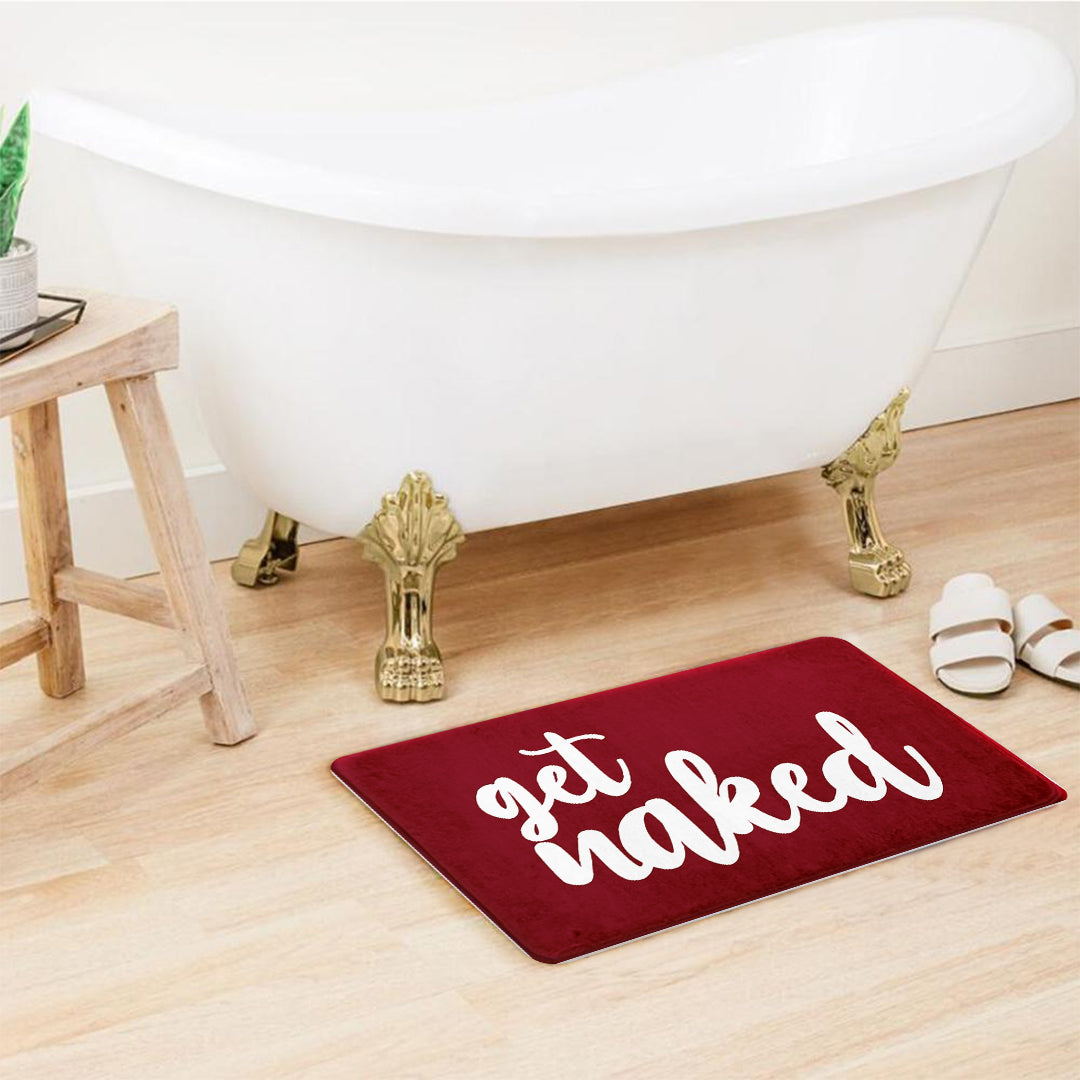 SuperSoft Burgundy Get Naked Door Mat