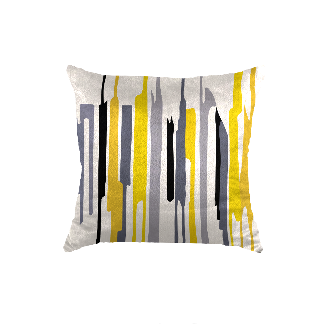 SuperSoft Yellow Grey Black Throw Cushion