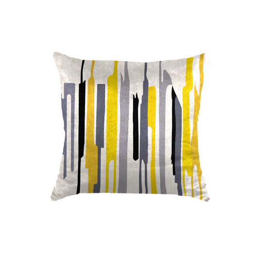 SuperSoft Yellow Grey Black Throw Cushion