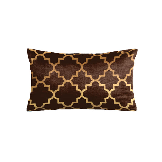 SuperSoft Brown Quatrefoil Rectangle