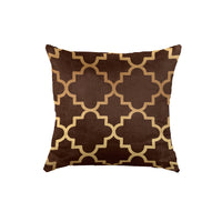 Thumbnail for SuperSoft Brown Quatrefoil Throw Pillow