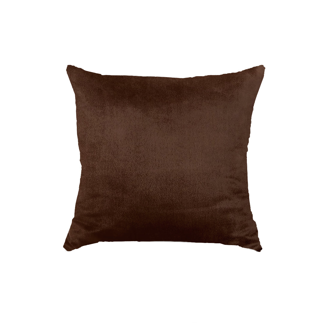 SuperSoft Plain Dark Brown Throw Pillow
