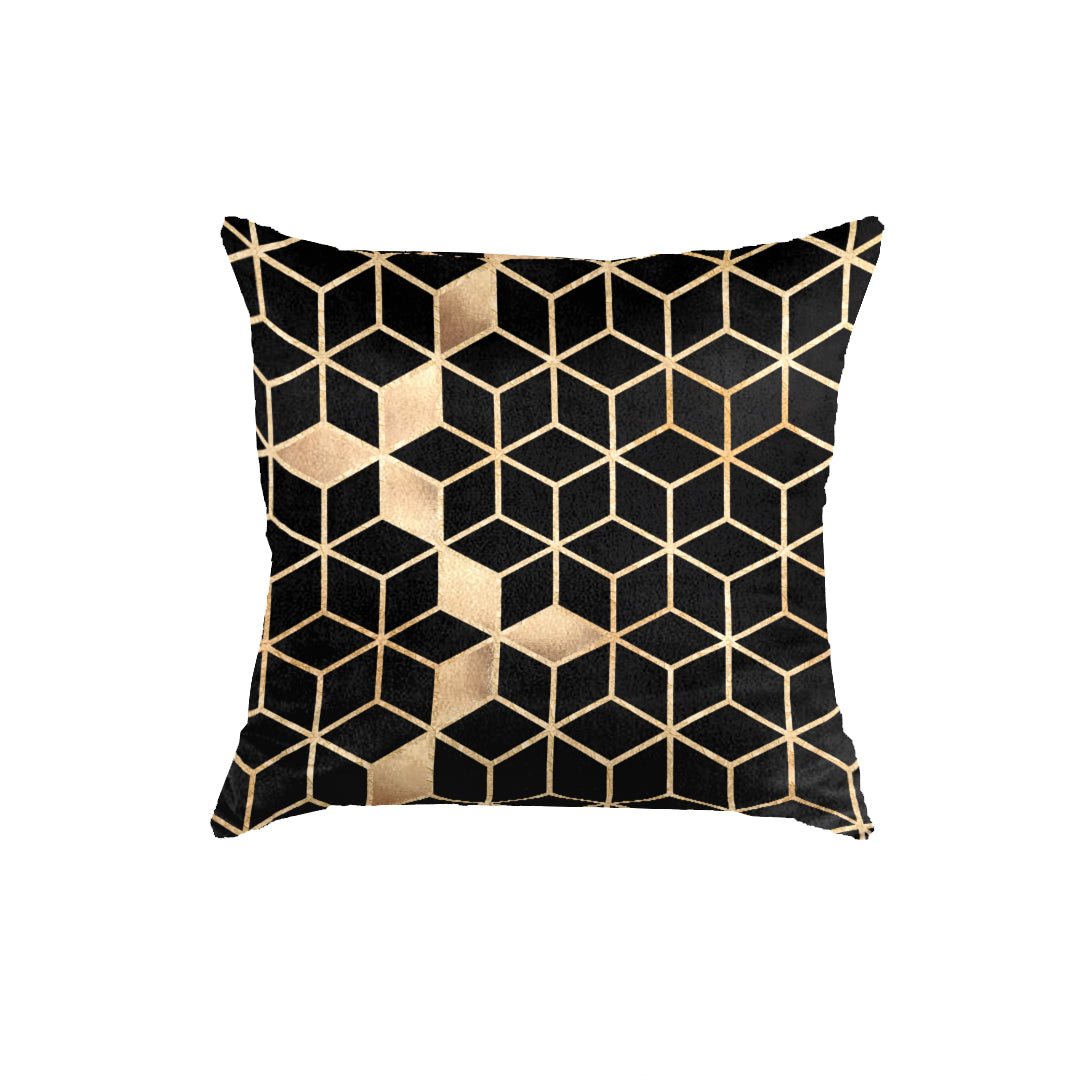 SuperSoft Black Gradient Cubes Throw Cushion