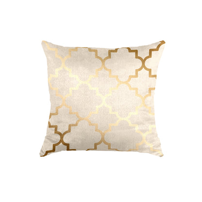 SuperSoft Beige Big Quaterfoil Throw Cushion