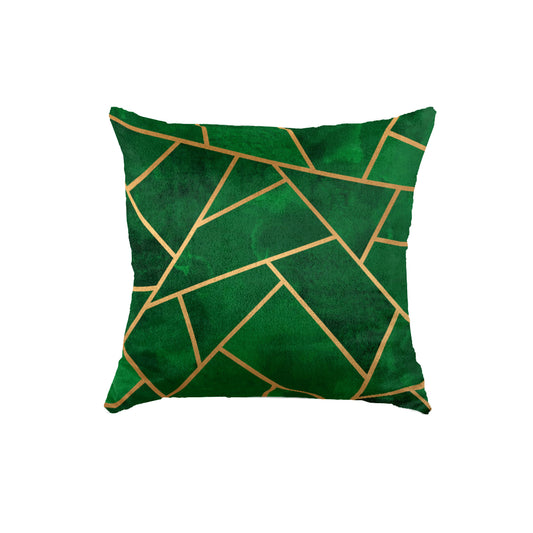 SuperSoft Green Geo Throw Cushion