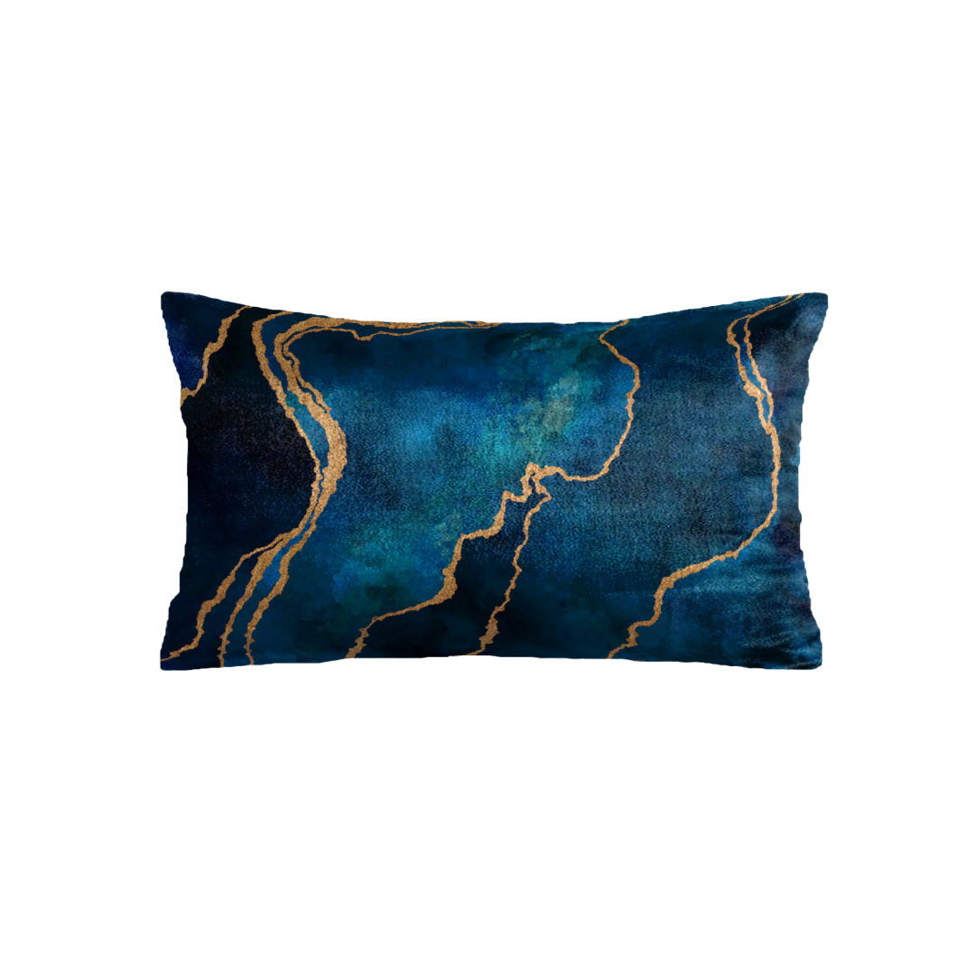 SuperSoft Blue Gold Abstract Rectangle