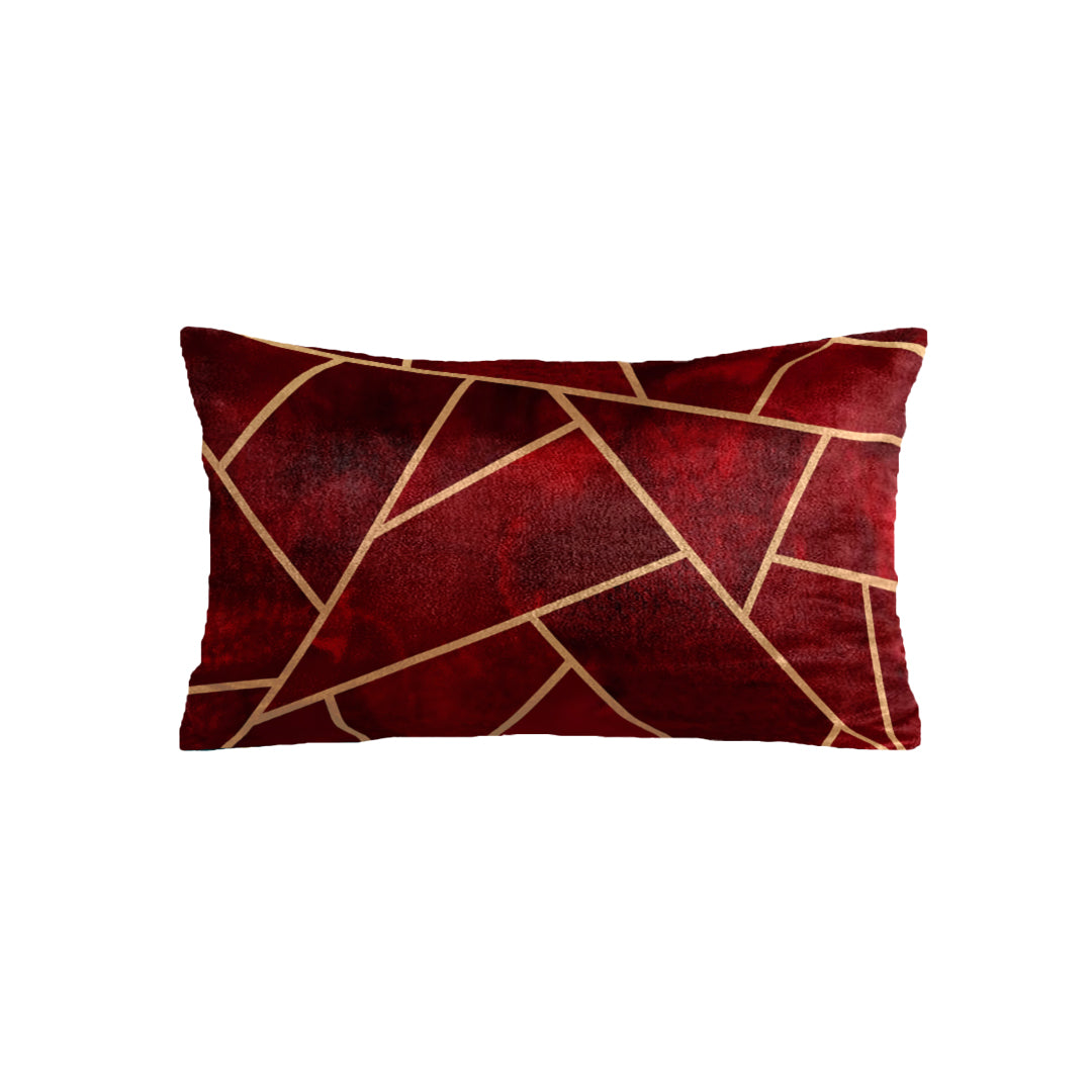 SuperSoft Maroon & Gold Geo Rectangle