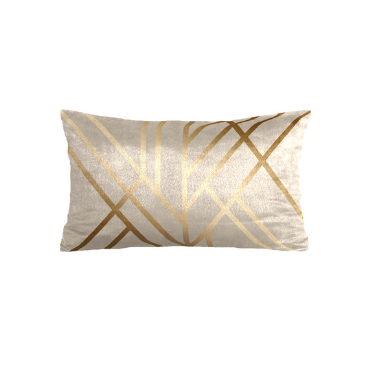 SuperSoft Beige Art Deco Rectangle