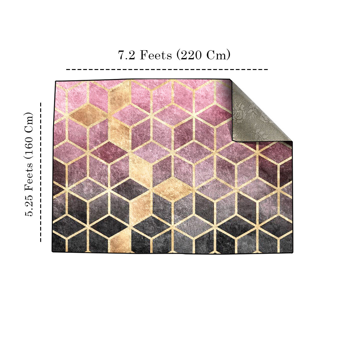 Pink Gradient Cubes Centerpiece (Rug)