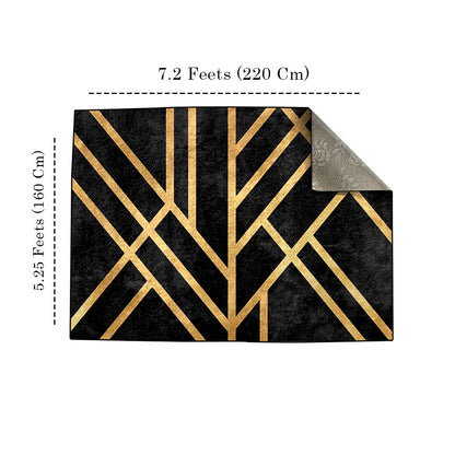 Black Art Deco Centerpiece (Rug)