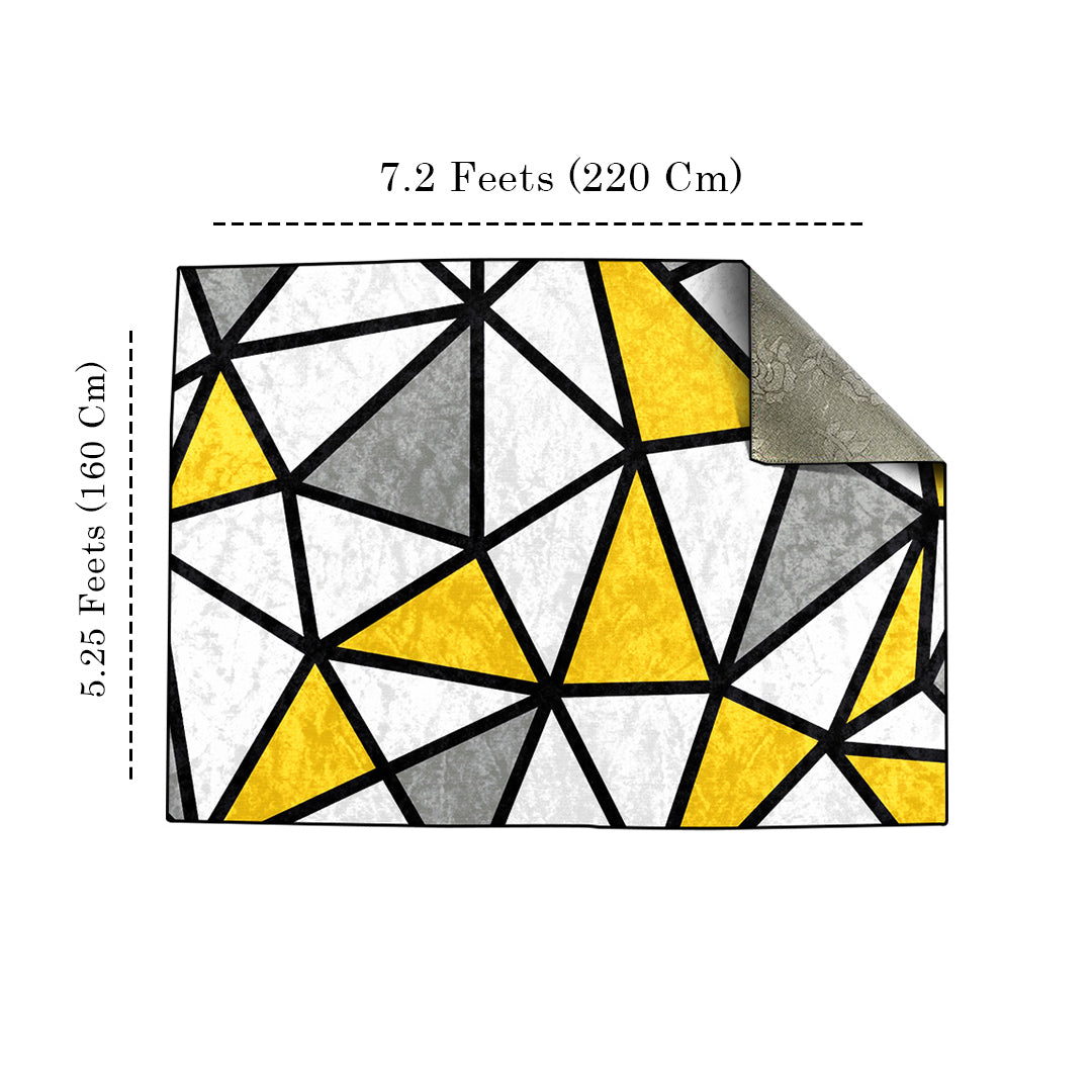 Yellow Geometric Centerpiece (Rug)