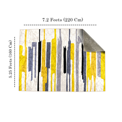 Yellow Grey Black Centerpiece (Rug)