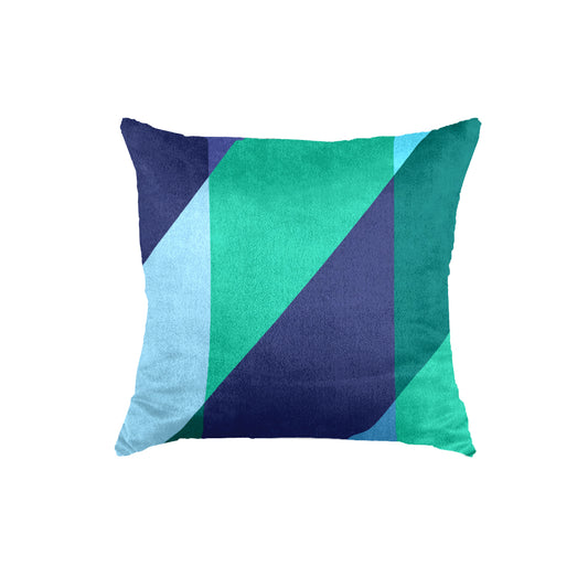 Super Soft Teal Mist Geo Throw Cushion