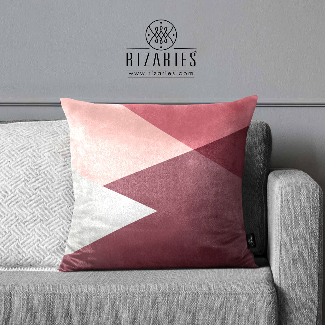 Super Soft Shades of Pink Geometric Throw Cushion