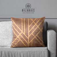 Thumbnail for SuperSoft Copper Art Deco Throw Pillow