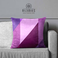 Thumbnail for SuperSoft Purple Mist Abstract Geo Throw Cushion