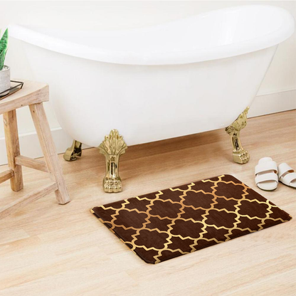 SuperSoft Brown Quatrefoil Door Mat