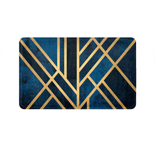 SuperSoft Art Deco Blue Door Mat