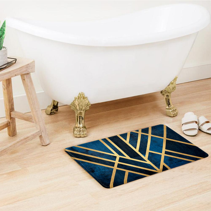 SuperSoft Art Deco Blue Door Mat