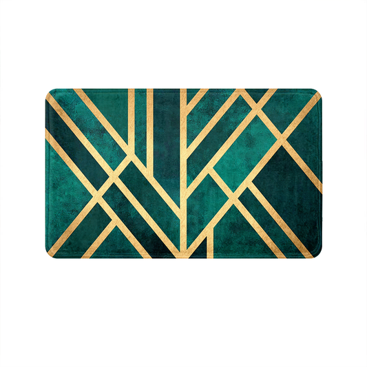 SuperSoft Emerald Art Deco Door Mat